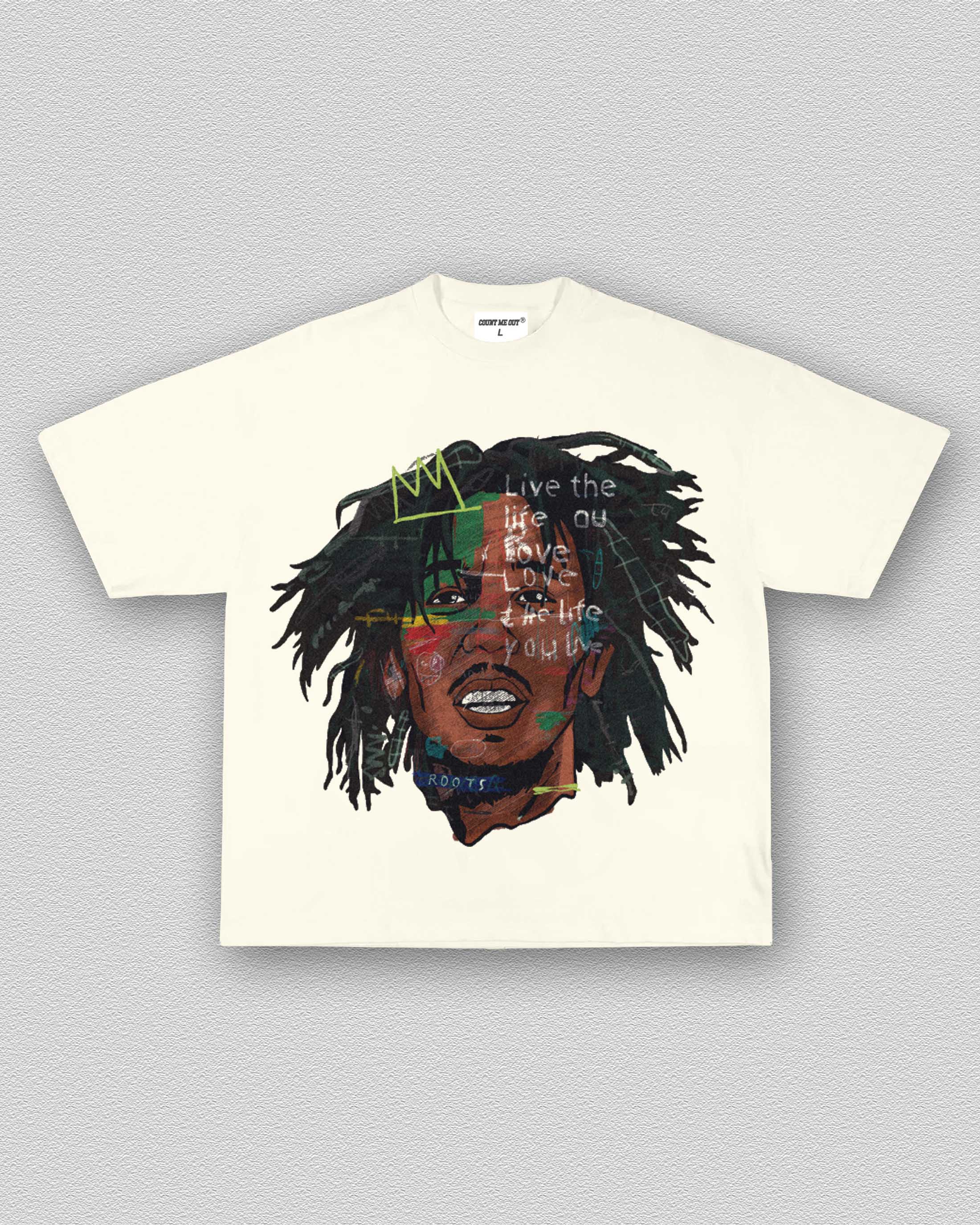 BOB MARLEY BASQUIAT BIG FACE TEE