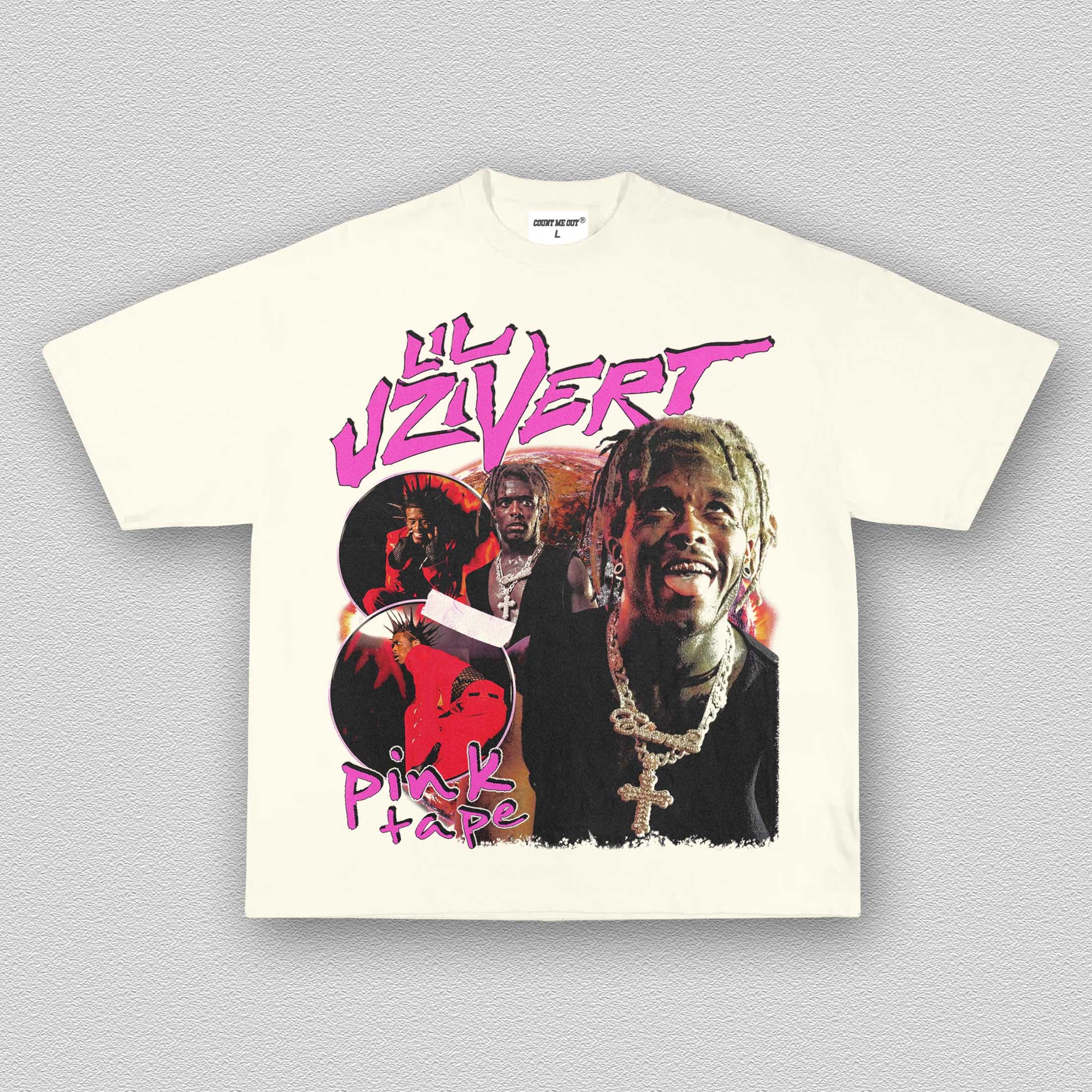 LIL UZI VERT PINK TAPE TEE