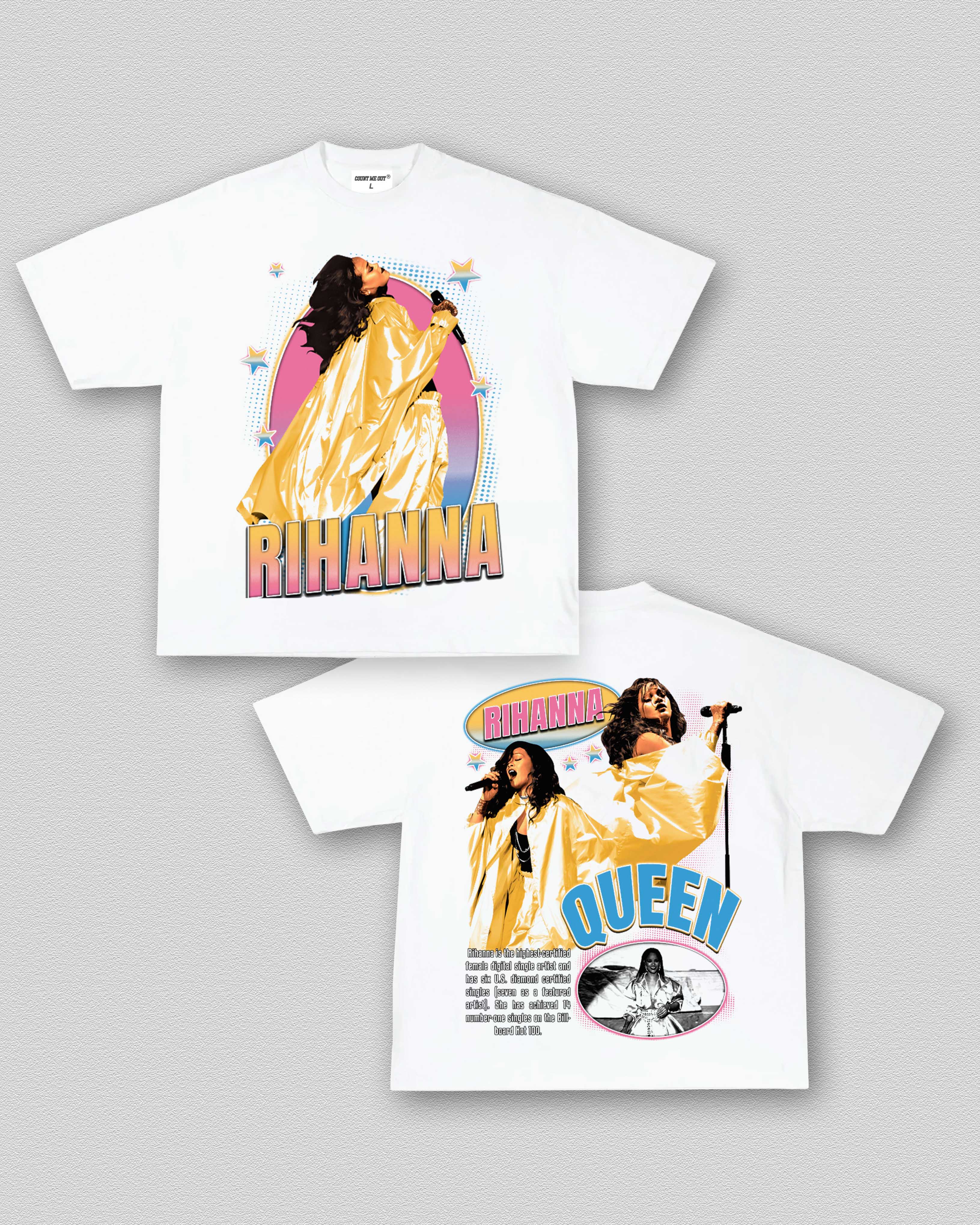 RIHANNA QUEEN WHITE TEE 12.3