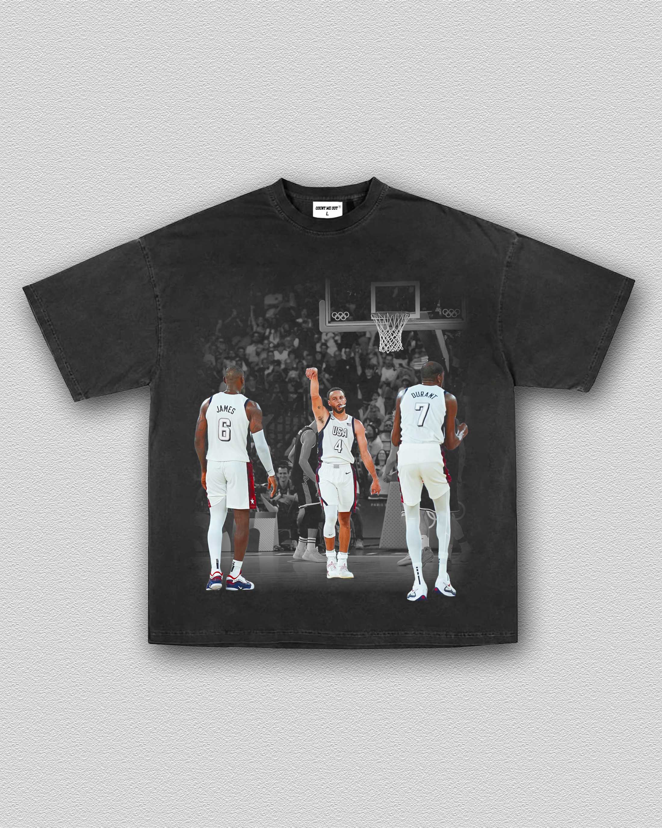 STEPHEN CURRY  AND KEVIN DURANT AND LEBRON JAMES 8.15-1 TEE