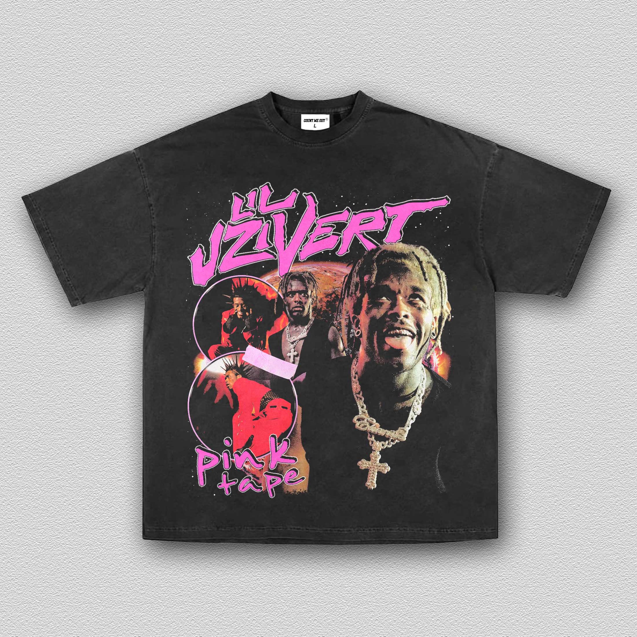 LIL UZI VERT PINK TAPE TEE