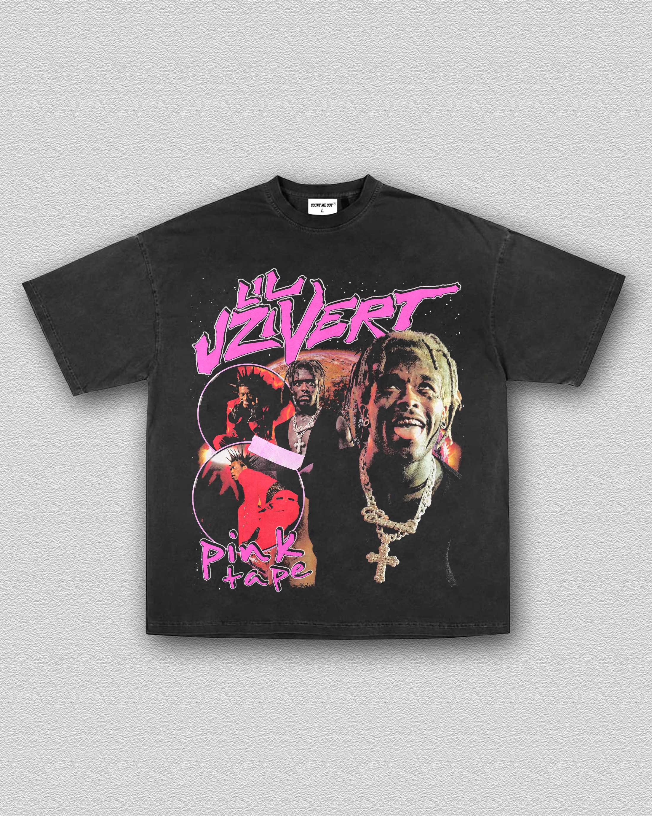 LIL UZI VERT PINK TAPE TEE