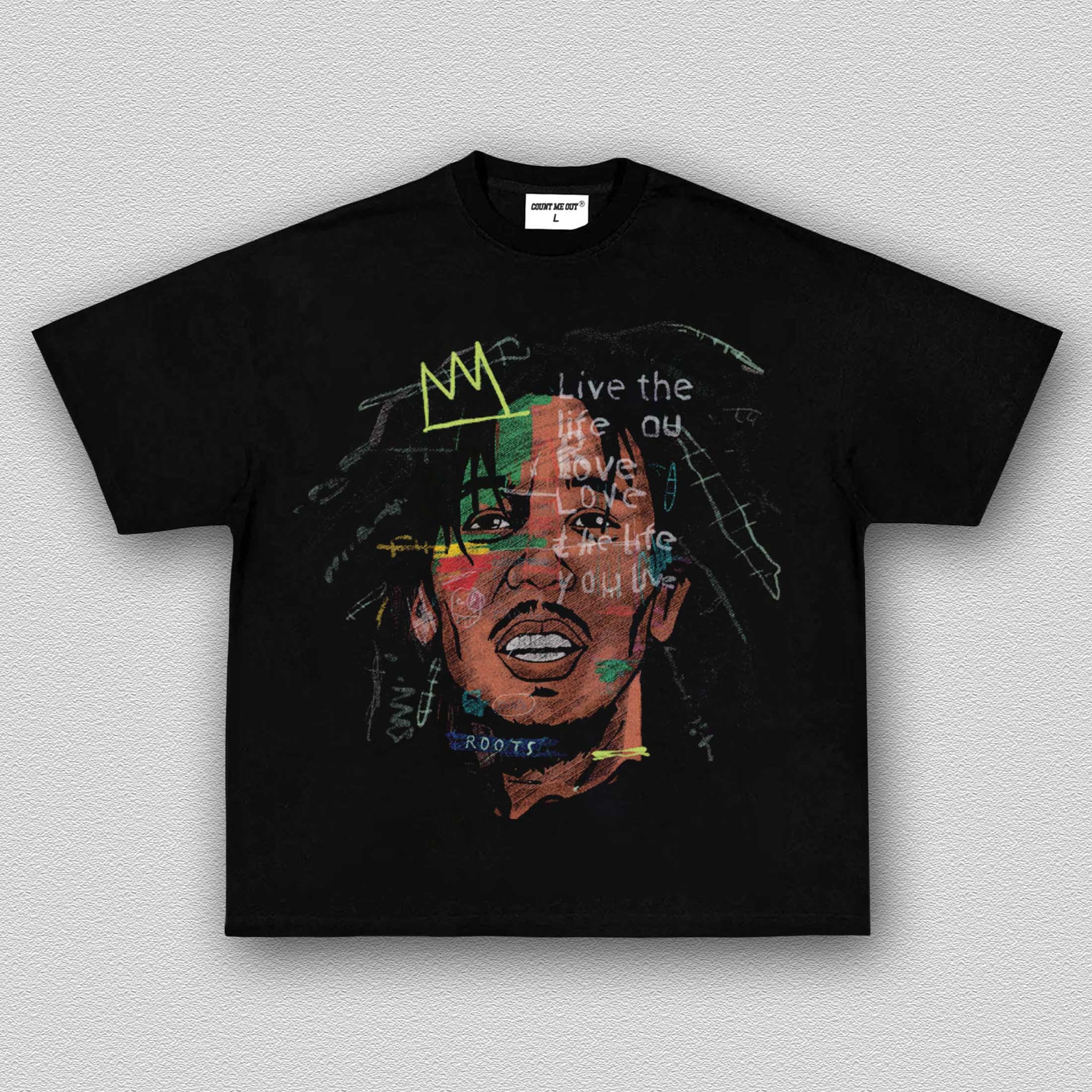 BOB MARLEY BASQUIAT BIG FACE TEE