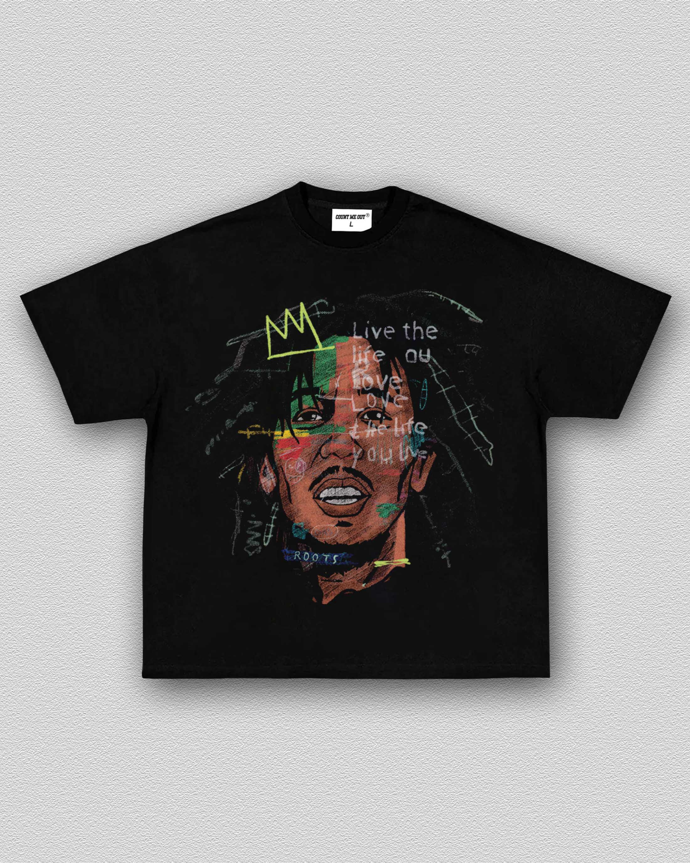 BOB MARLEY BASQUIAT BIG FACE TEE