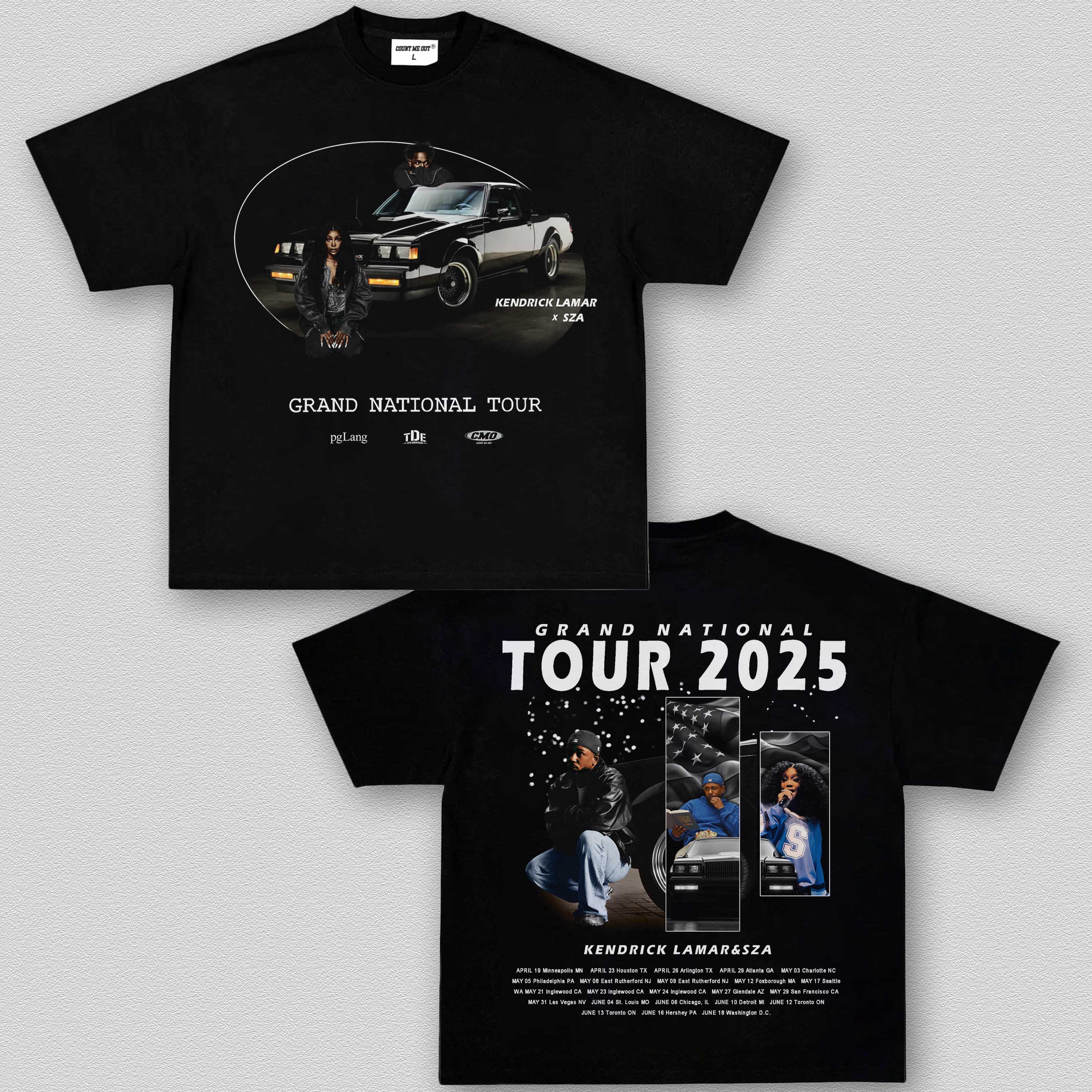 KENDRICK LAMAR X SZA GRAND NATIONAL TOUR TEE 12.13