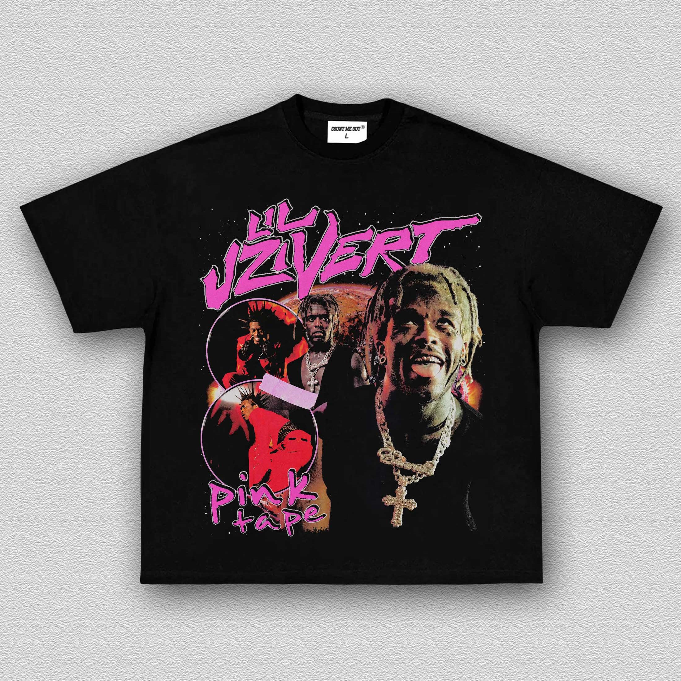 LIL UZI VERT PINK TAPE TEE