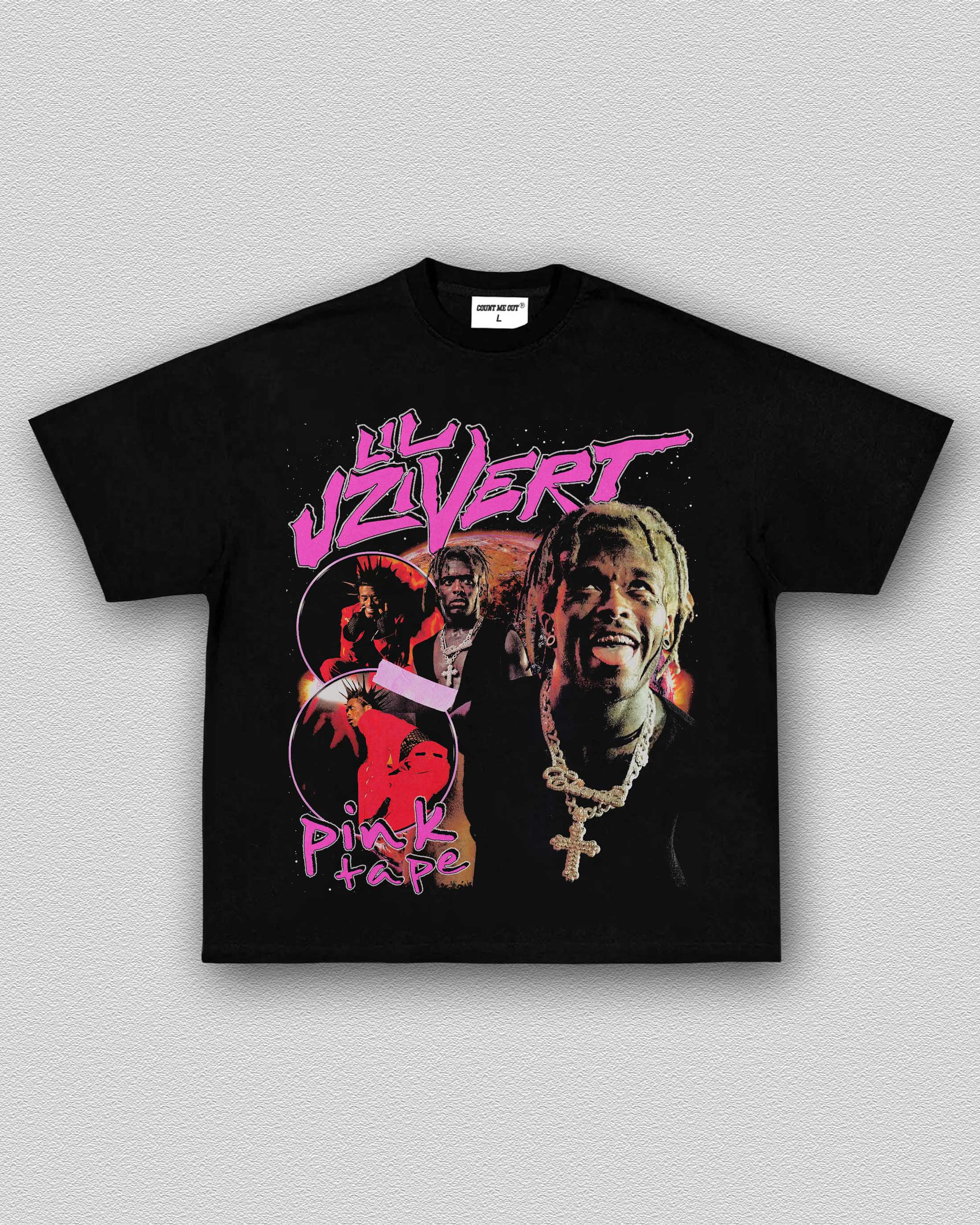 LIL UZI VERT PINK TAPE TEE