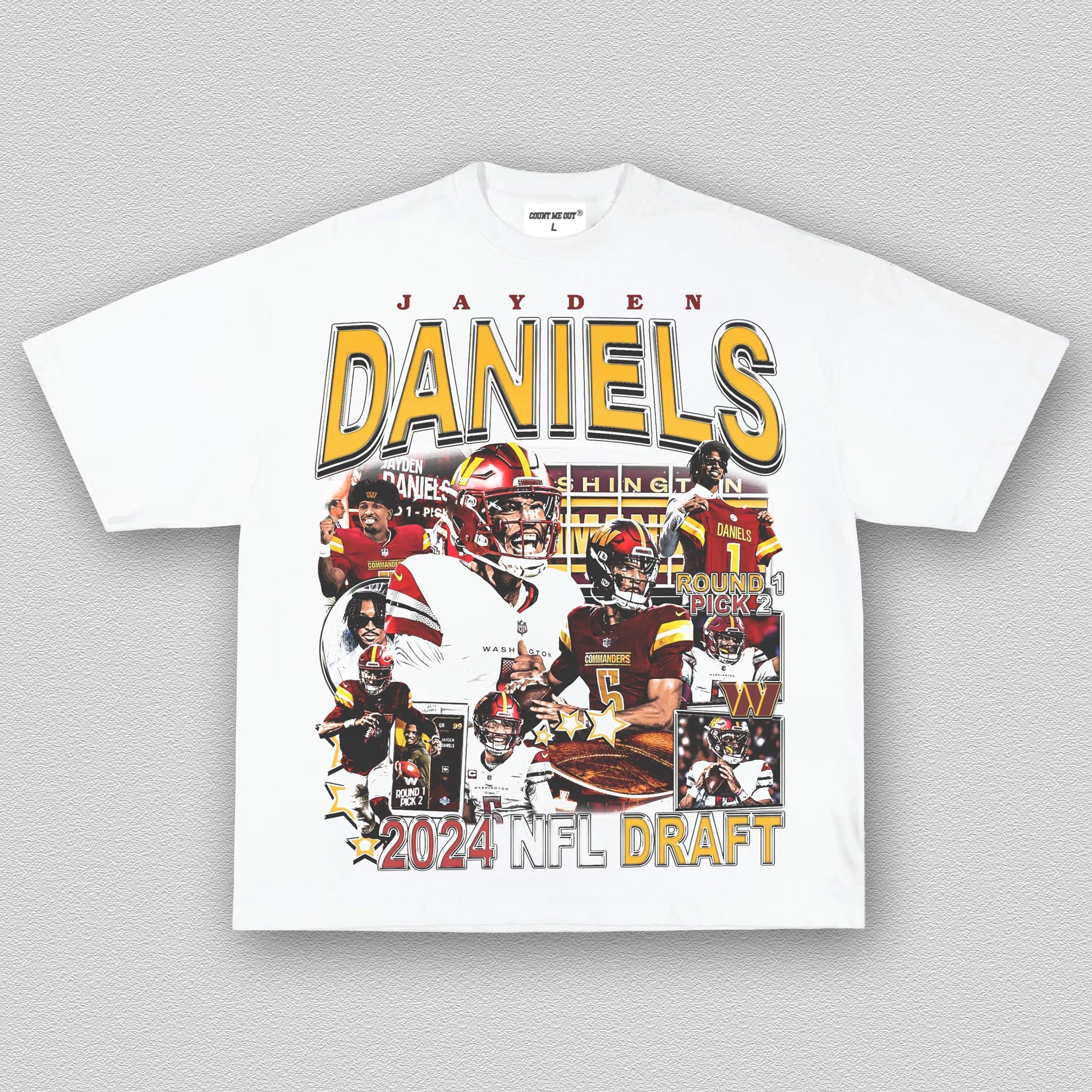 COUNTMEOUT JAYDEN DANIELS - COMMANDERS TEE