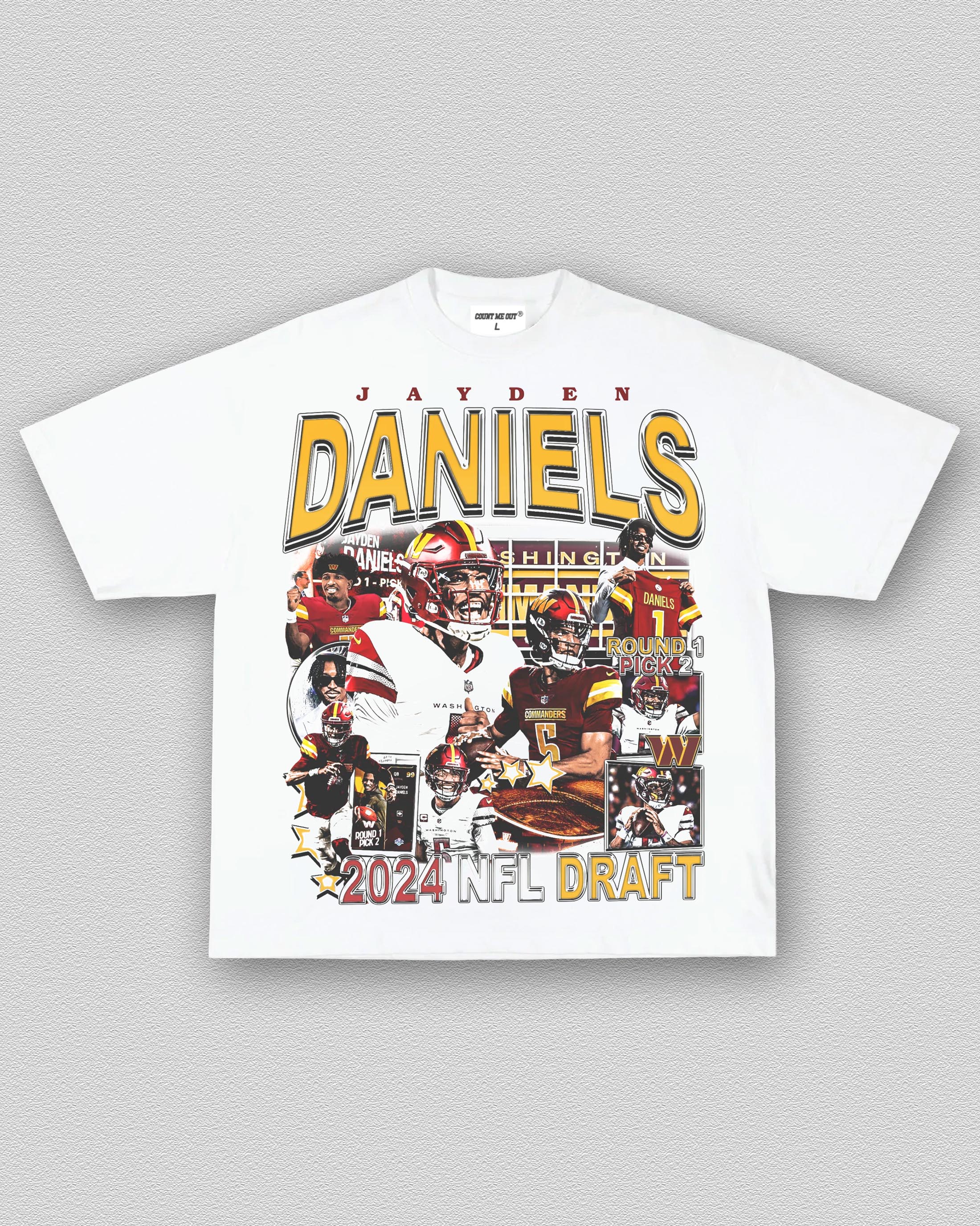 COUNTMEOUT JAYDEN DANIELS - COMMANDERS TEE