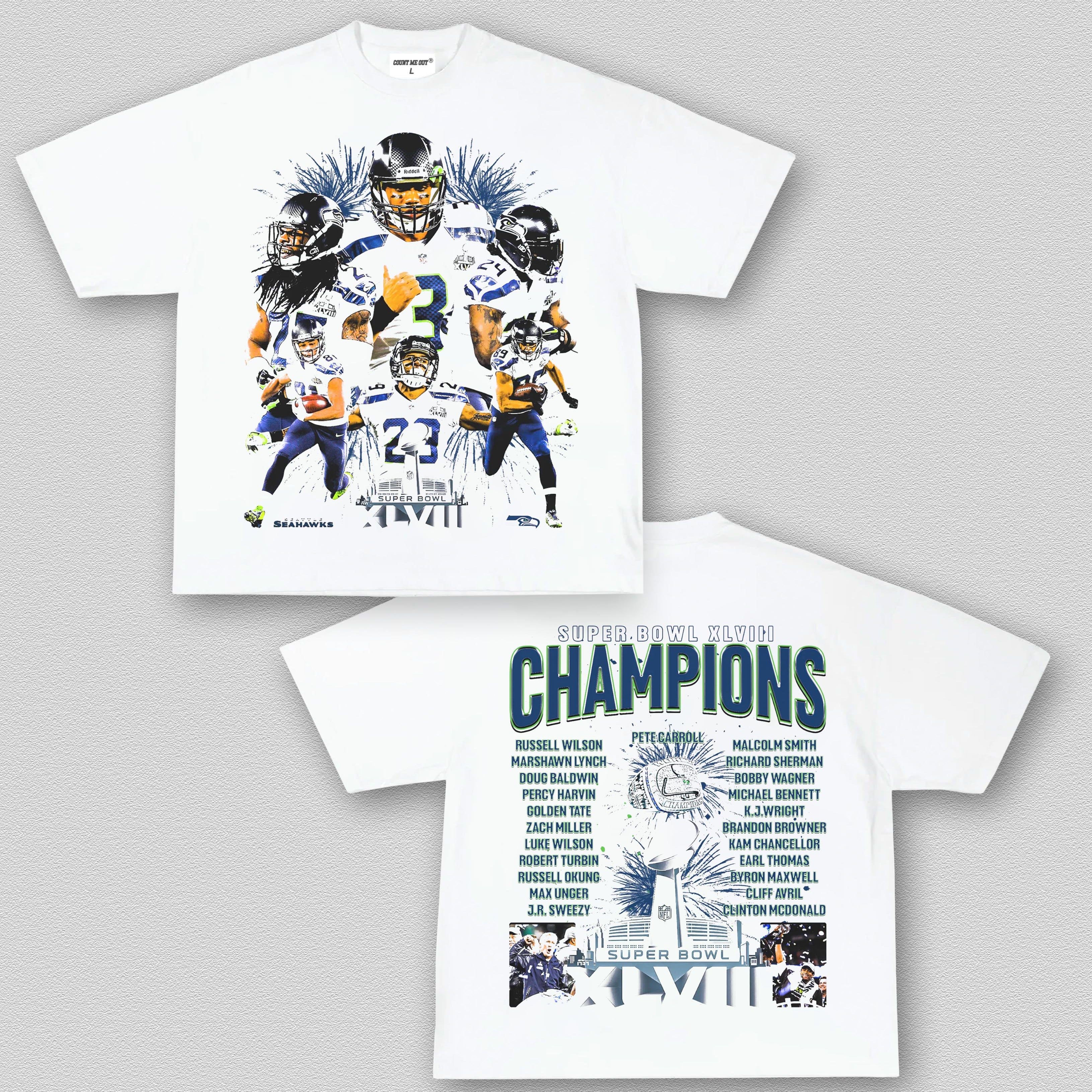 COUNTMEOUT SUPER BOWL XLVIII CHAMPS - SEAHAWKS TEE