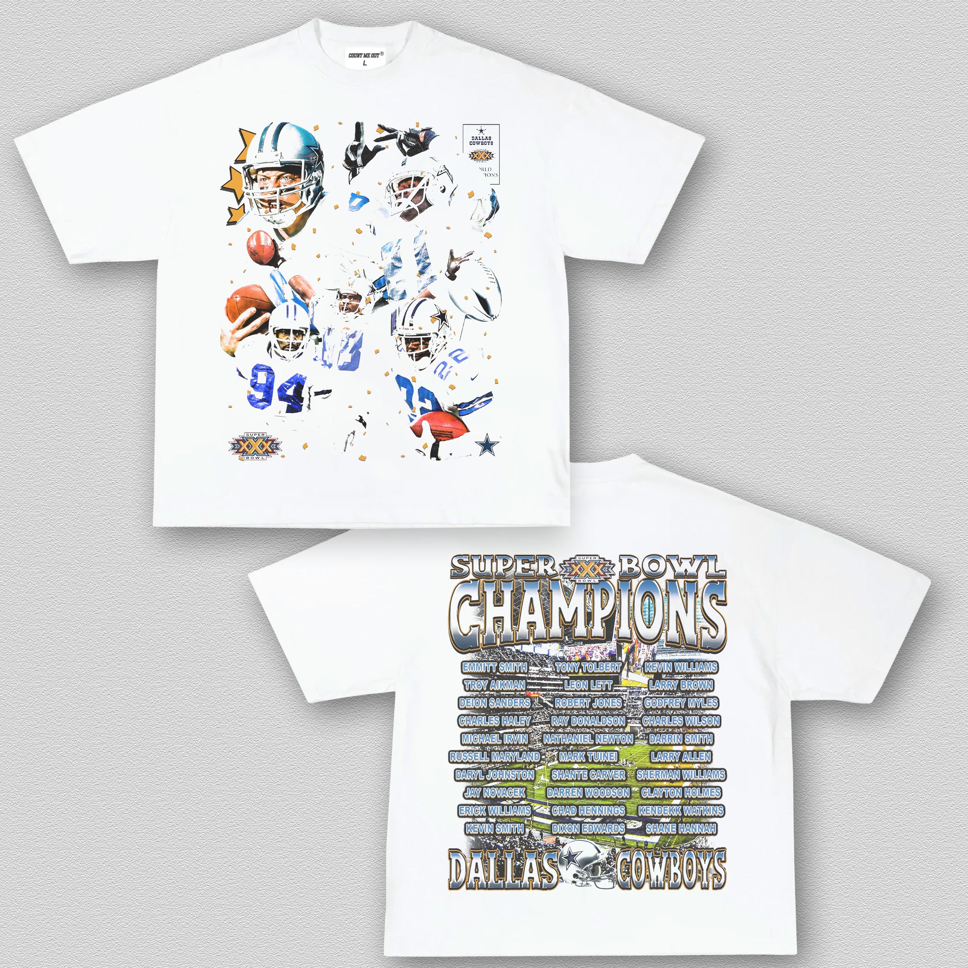 COUNTMEOUT SUPER BOWL XXX CHAMPS - COWBOYS TEE