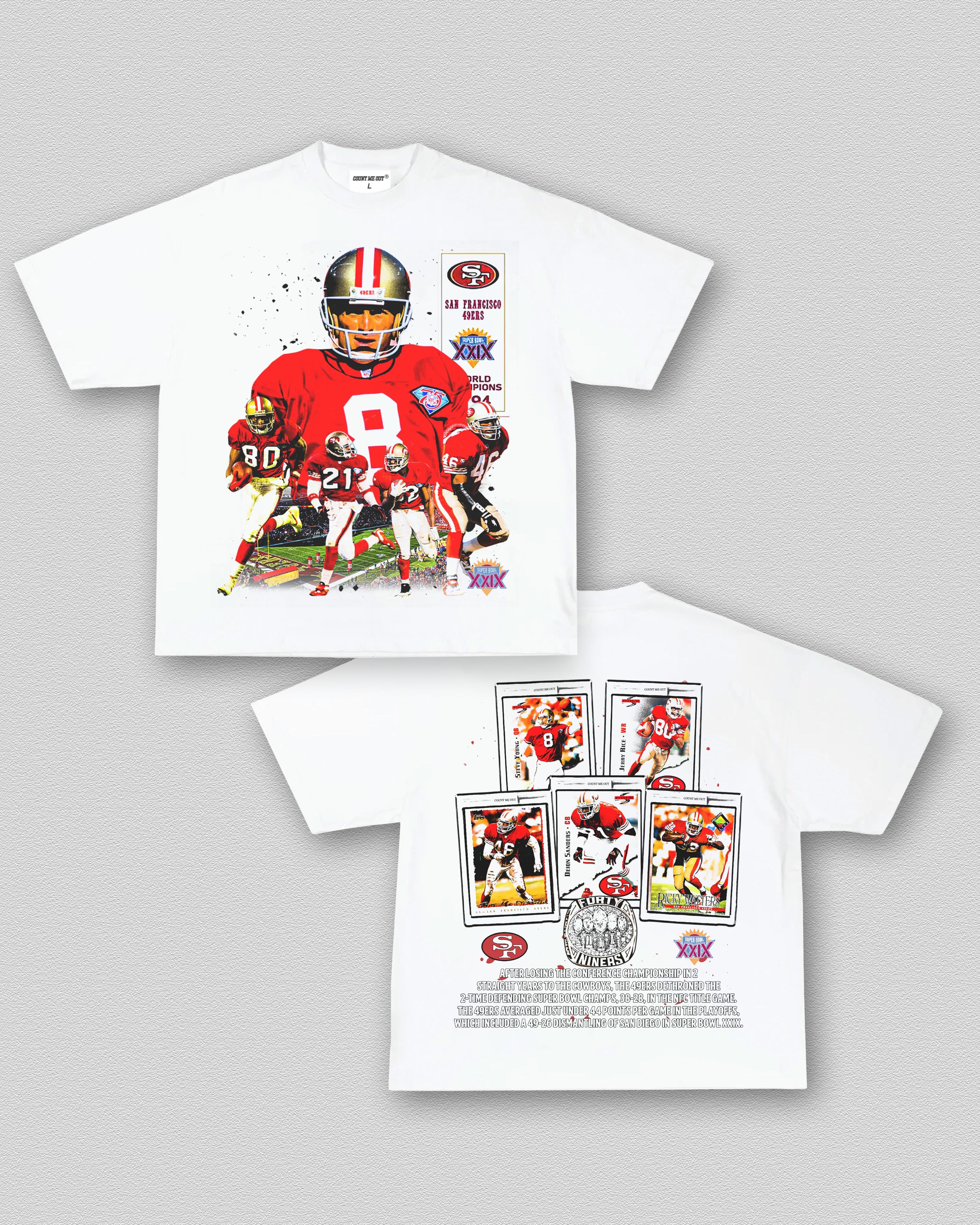 COUNTMEOUT SUPER BOWL XXIX CHAMPS - 49ERS TEE