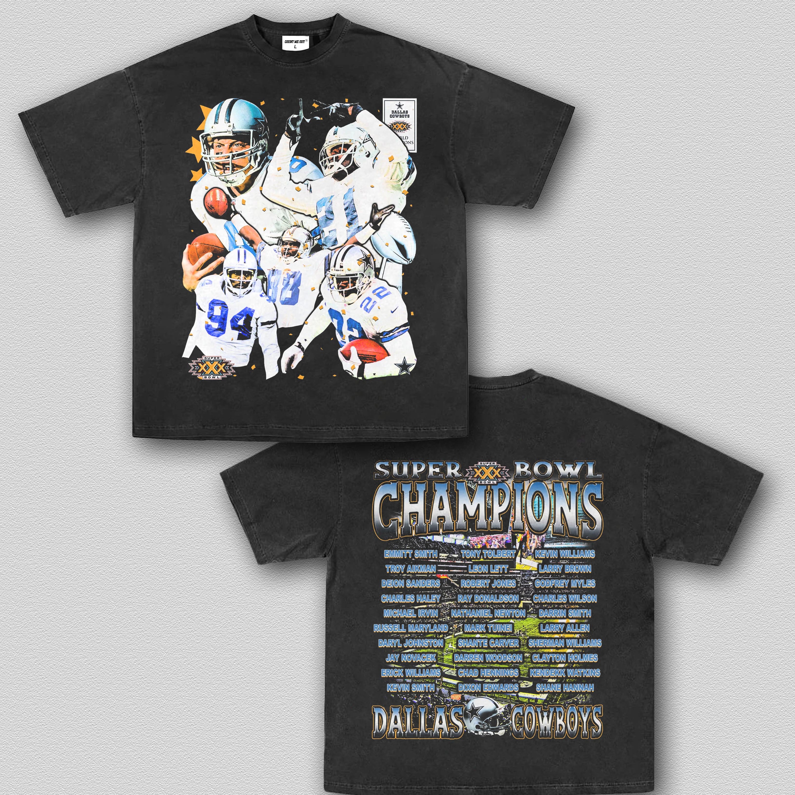 COUNTMEOUT SUPER BOWL XXX CHAMPS - COWBOYS TEE