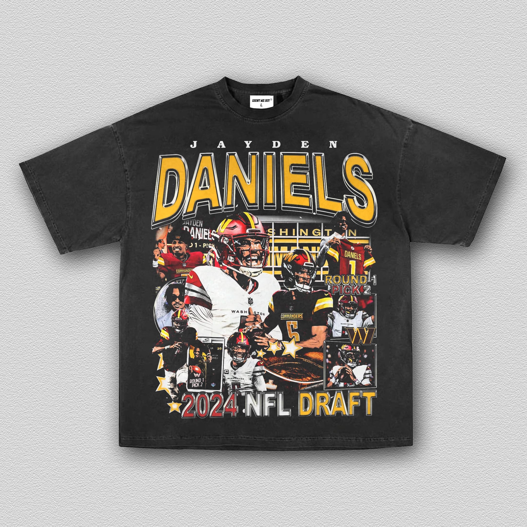 COUNTMEOUT JAYDEN DANIELS - COMMANDERS TEE