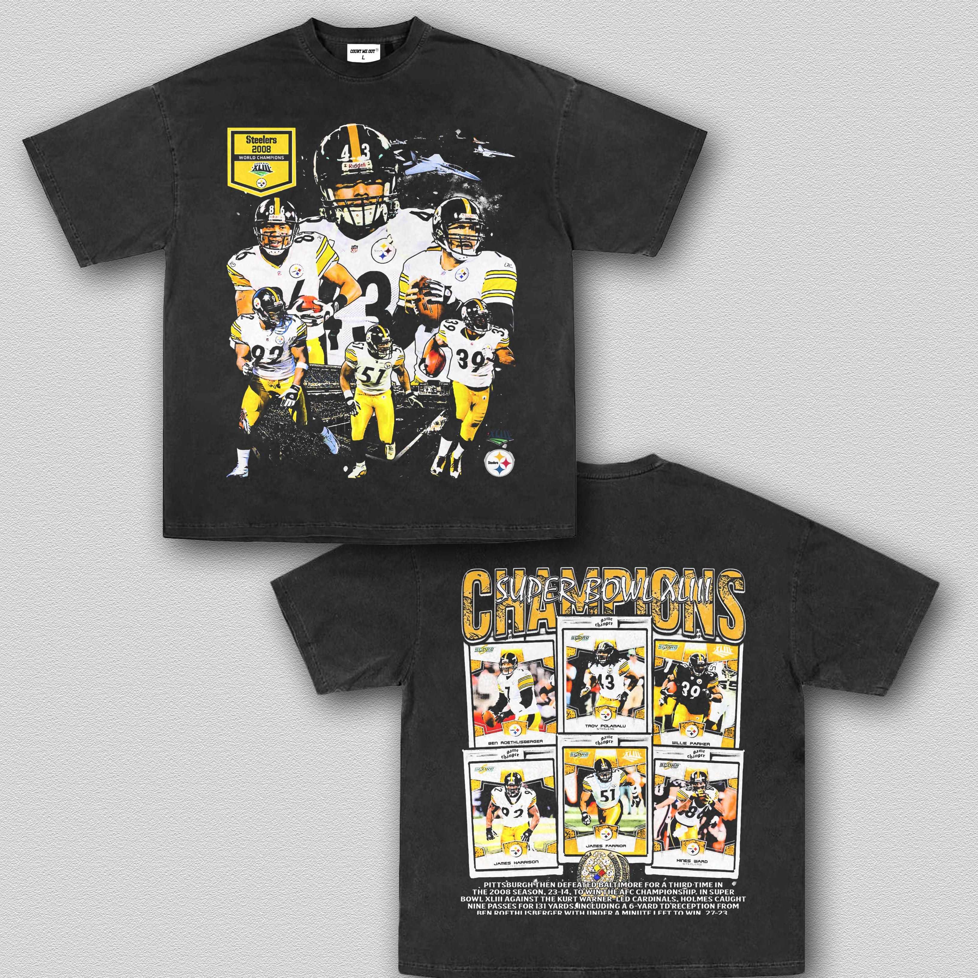 COUNTMEOUT SUPER BOWL XLIII CHAMPS - STEELERS TEE