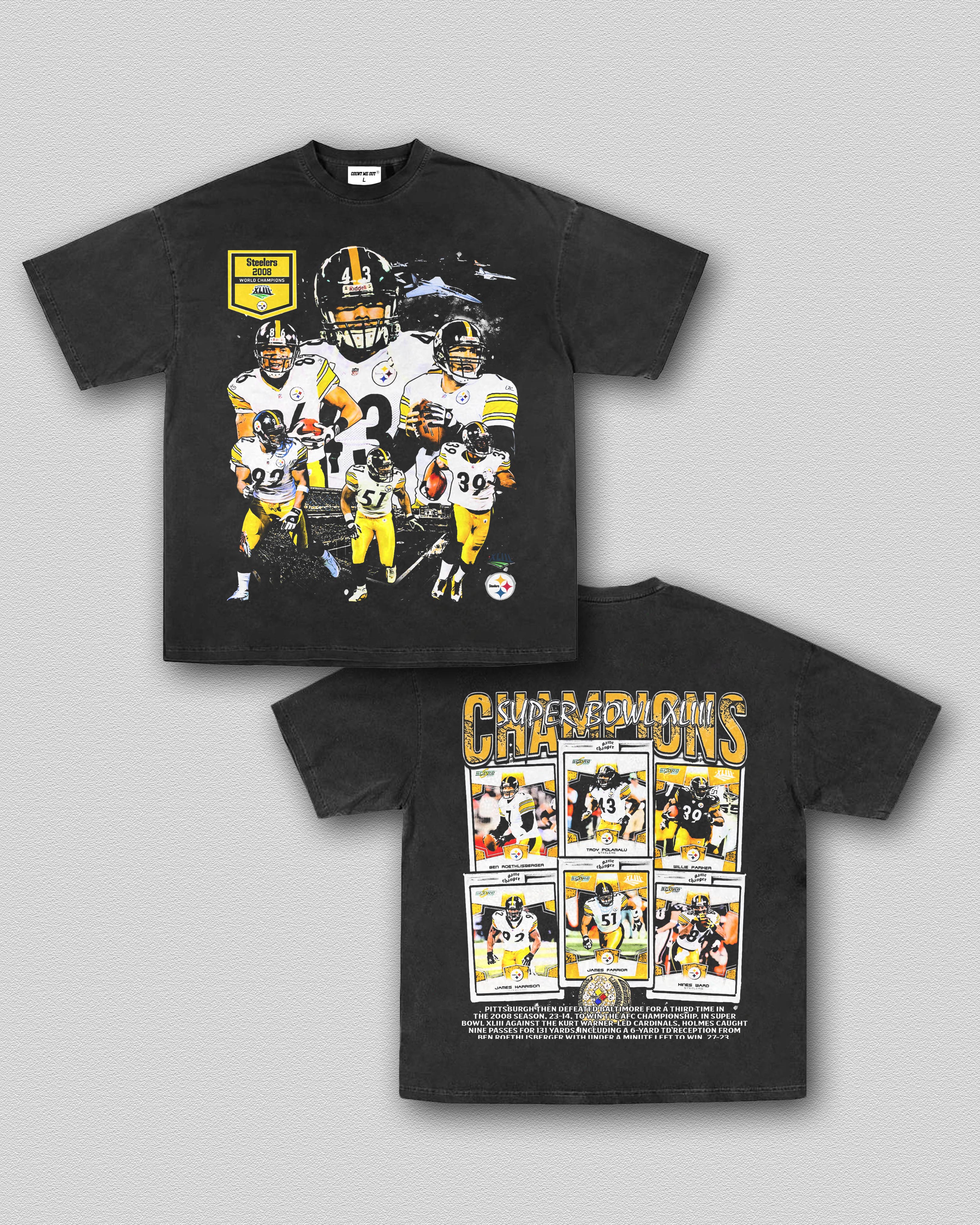 COUNTMEOUT SUPER BOWL XLIII CHAMPS - STEELERS TEE