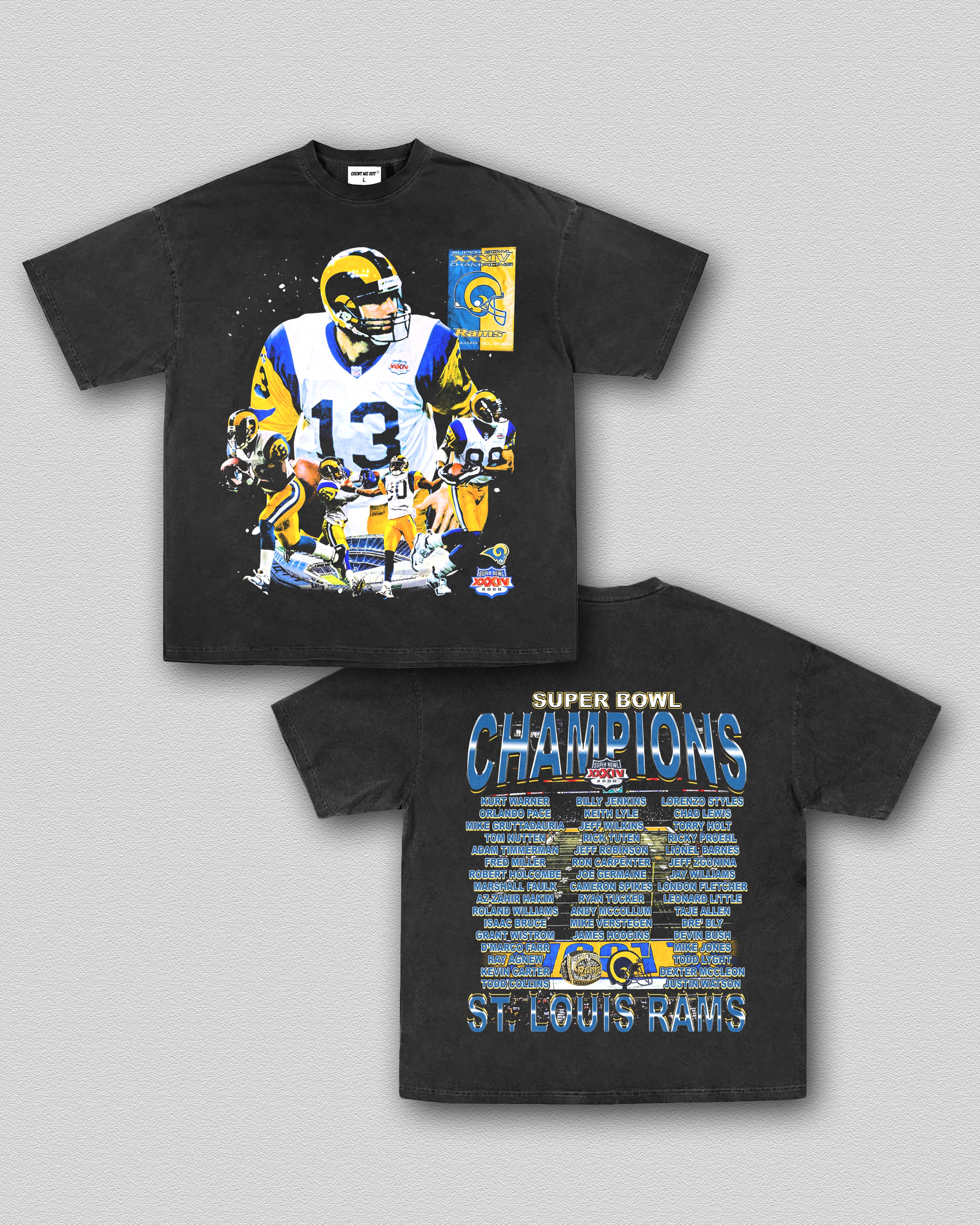 COUNTMEOUT SUPER BOWL XXXIV CHAMPS - RAMS TEE