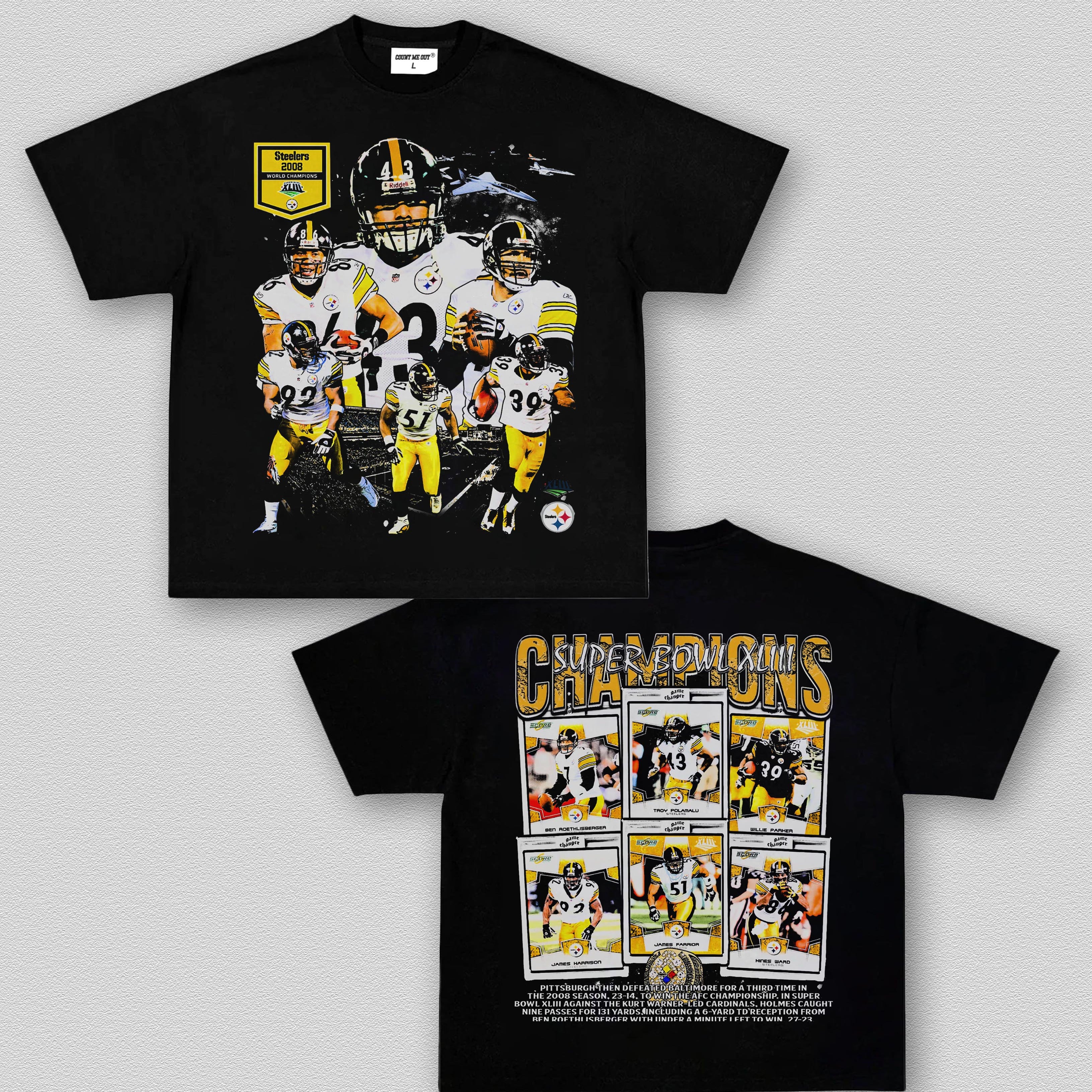 COUNTMEOUT SUPER BOWL XLIII CHAMPS - STEELERS TEE