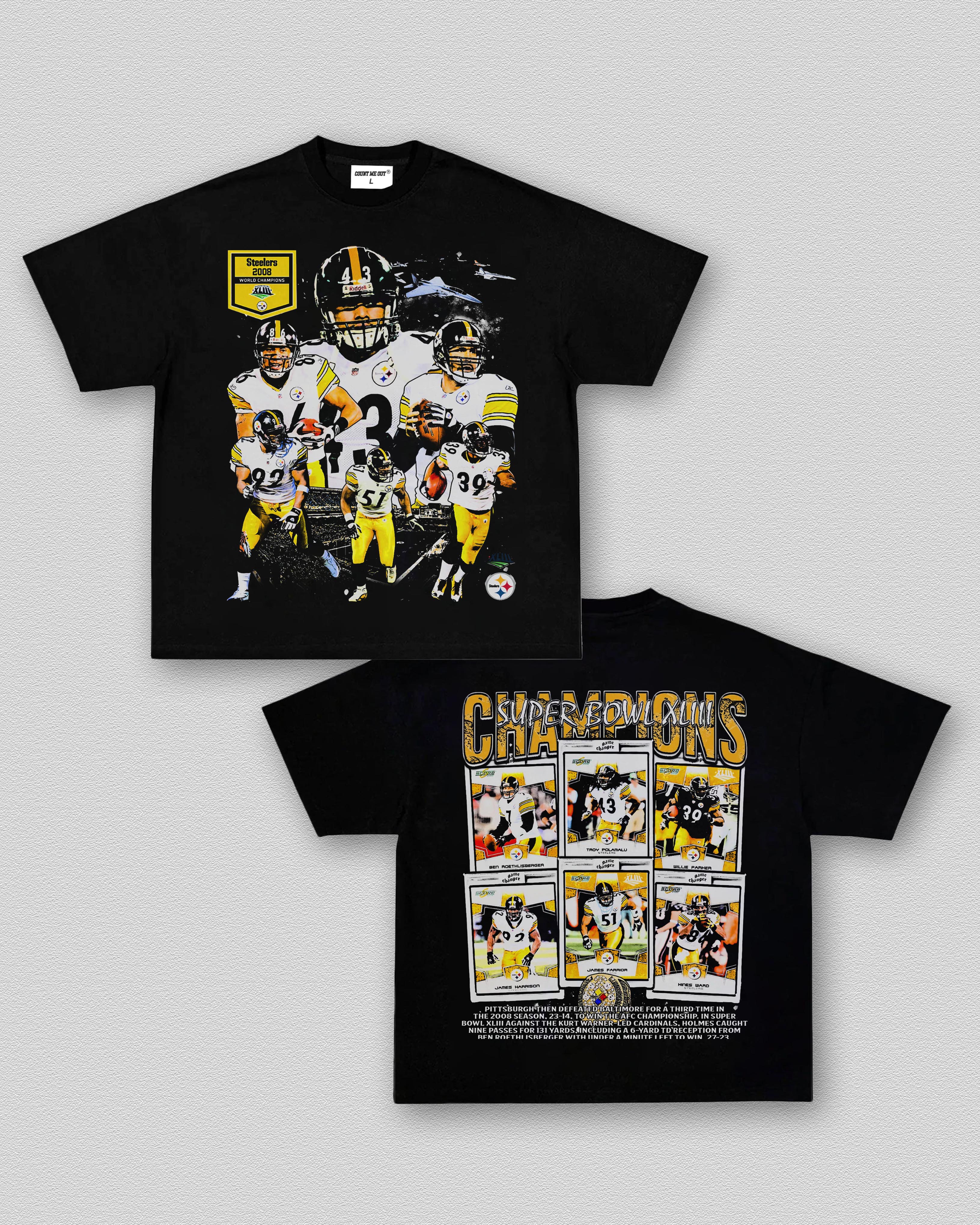 COUNTMEOUT SUPER BOWL XLIII CHAMPS - STEELERS TEE