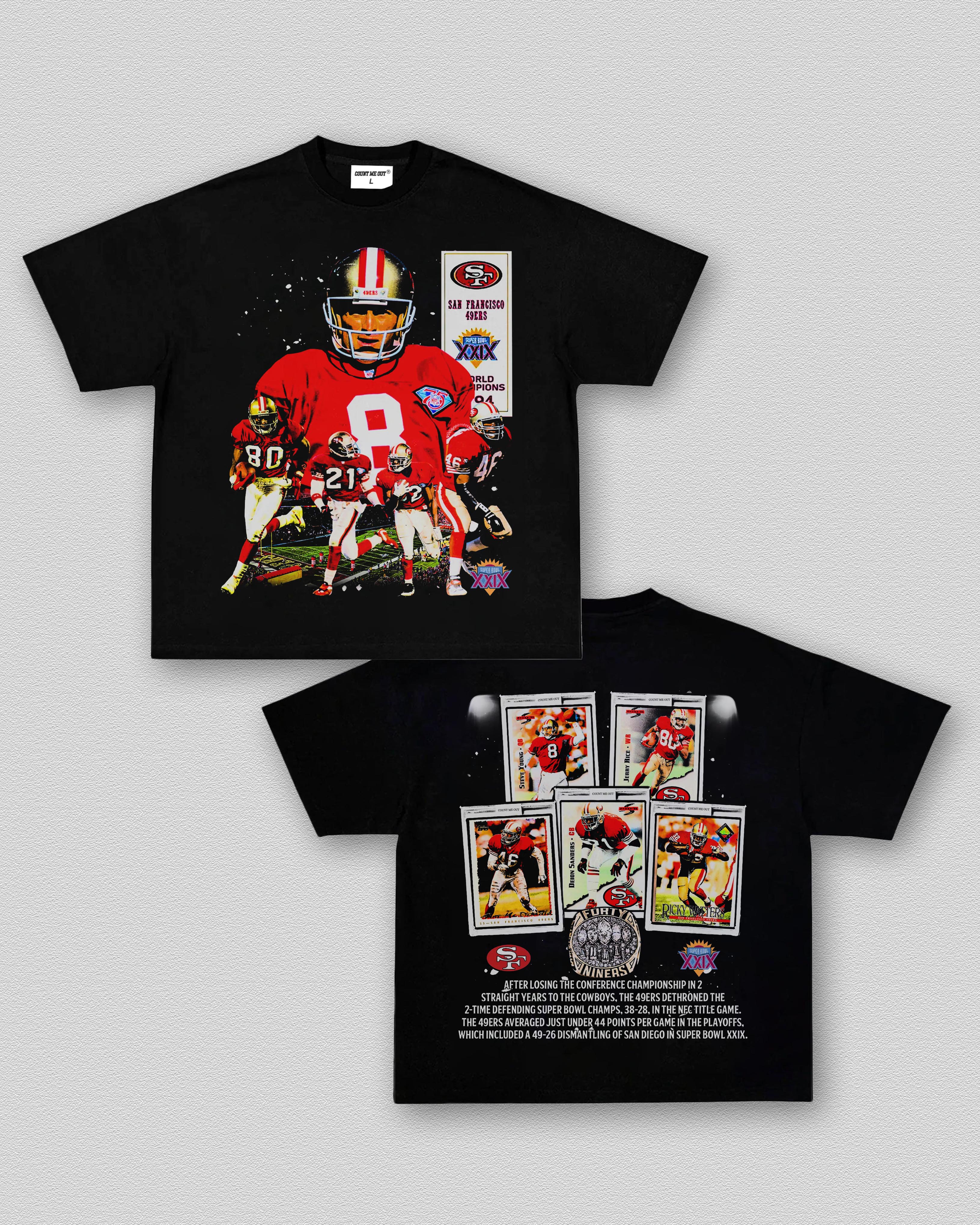 COUNTMEOUT SUPER BOWL XXIX CHAMPS - 49ERS TEE