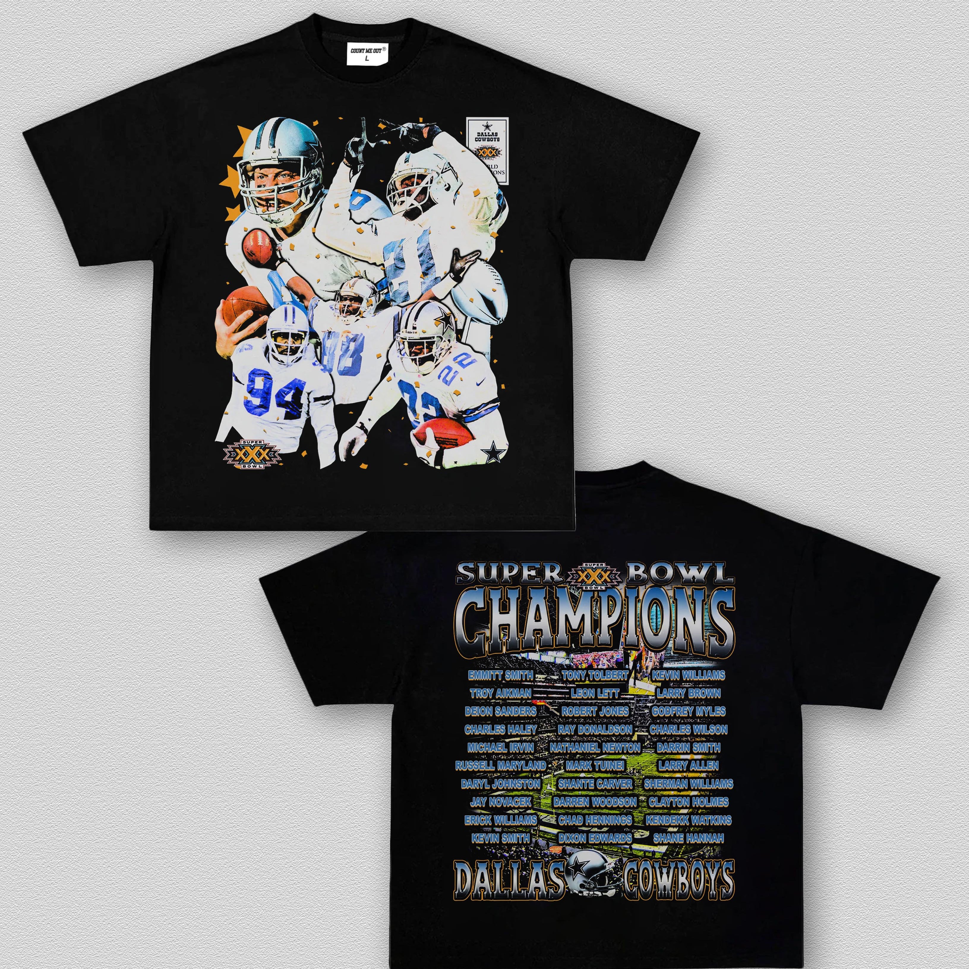 COUNTMEOUT SUPER BOWL XXX CHAMPS - COWBOYS TEE