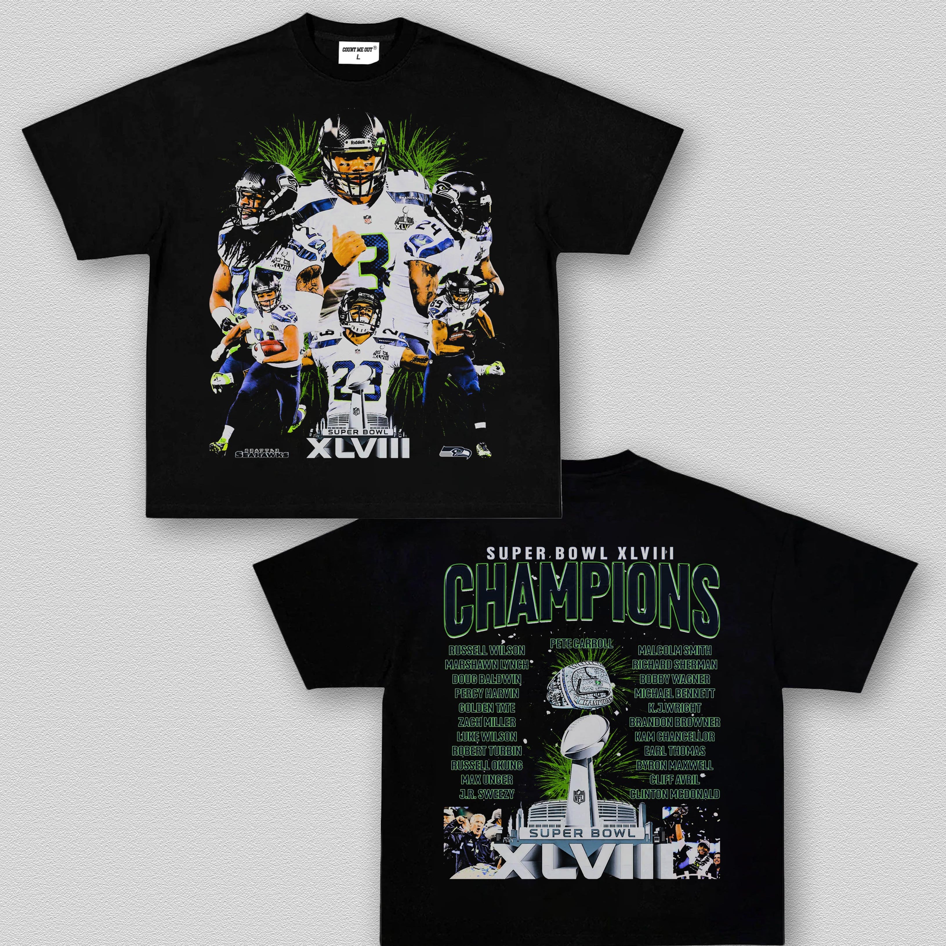 COUNTMEOUT SUPER BOWL XLVIII CHAMPS - SEAHAWKS TEE