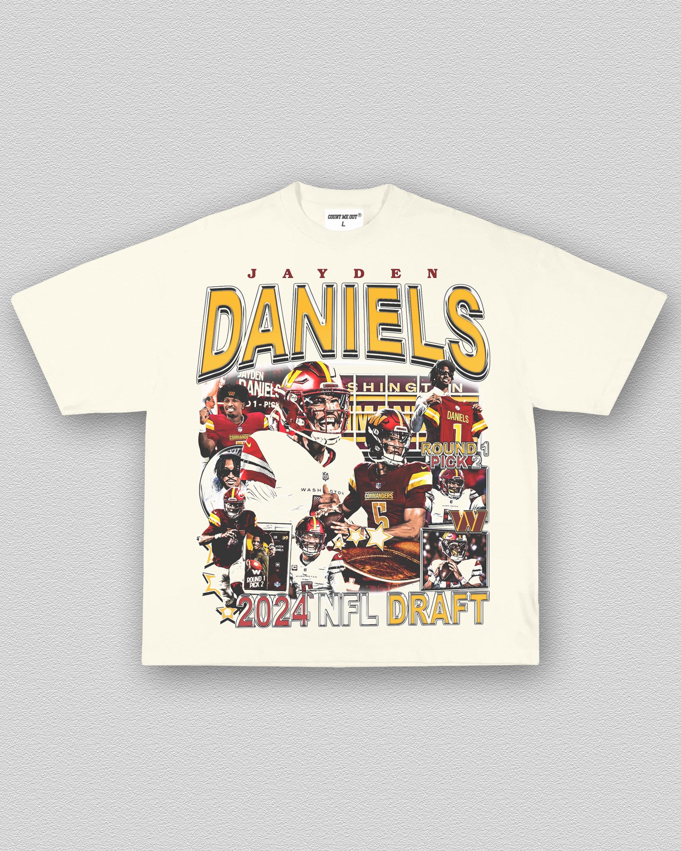 COUNTMEOUT JAYDEN DANIELS - COMMANDERS TEE