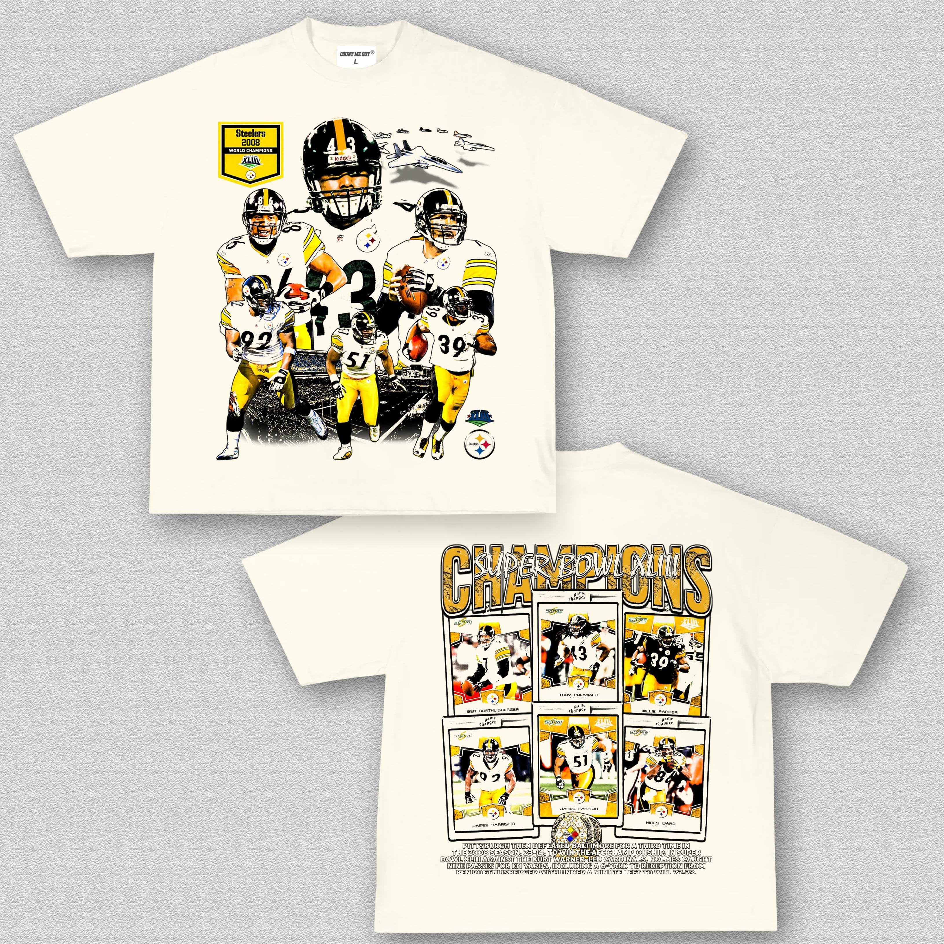 COUNTMEOUT SUPER BOWL XLIII CHAMPS - STEELERS TEE